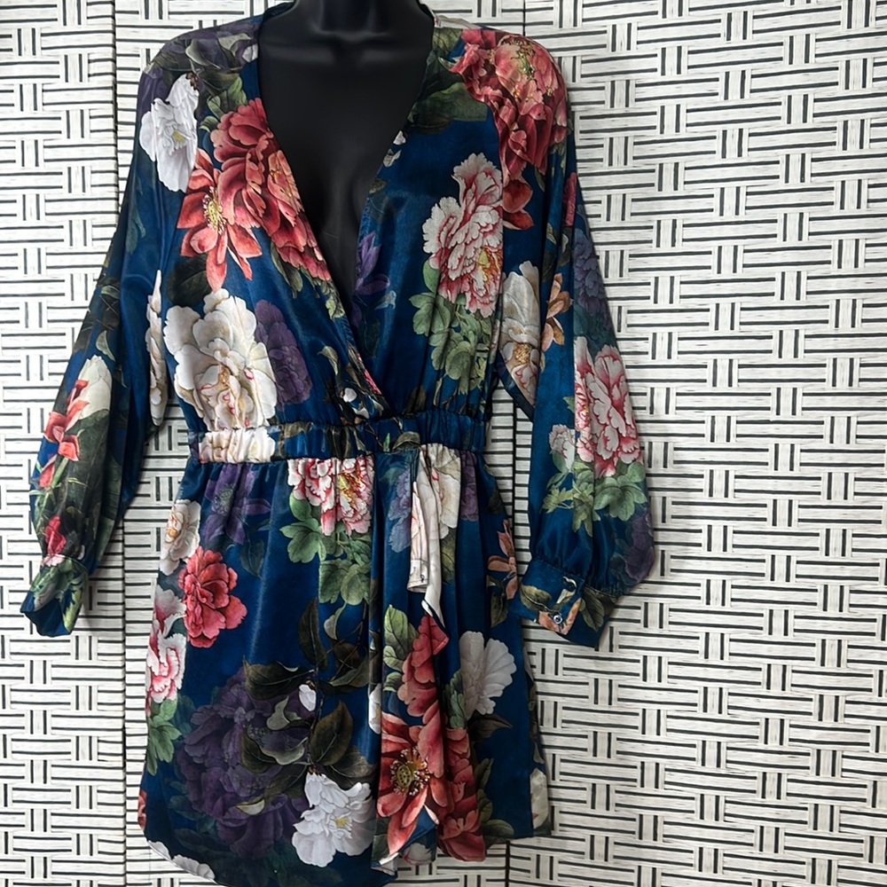 Zara Floral Navy Blue Wrap Skort